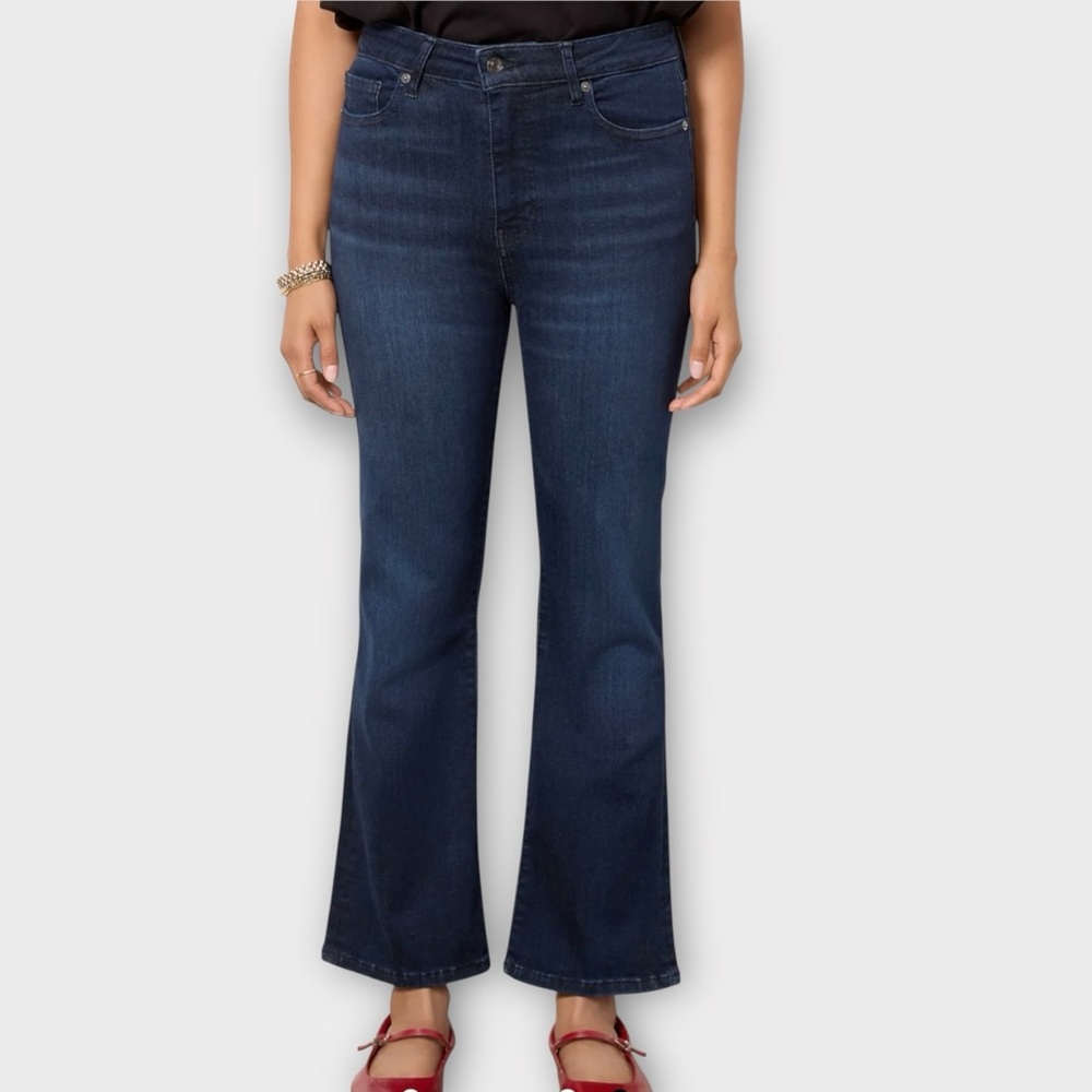 FRAME Le Crop Mini Boot Jean in Dark Wash Blue Women’s Size 26